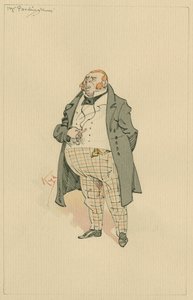 パーディグル氏、1920年代（ペンとインク、紙にトイレ付き） 作： Joseph Clayton Clarke